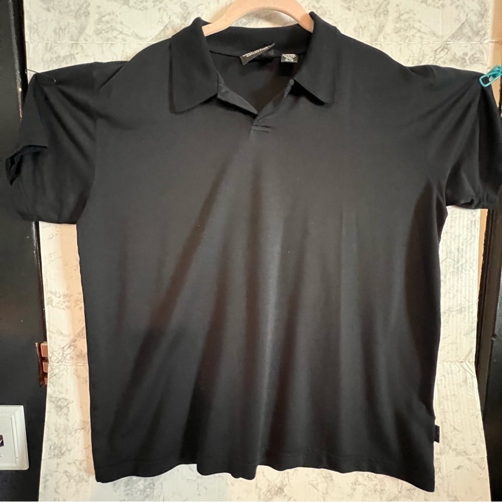 Men’s Greg Norman Collection‎ Golf Shirt Size XL Black Viscose/Poly Blend